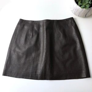 Express Leather Skirt Size 5/6 Brown NWT